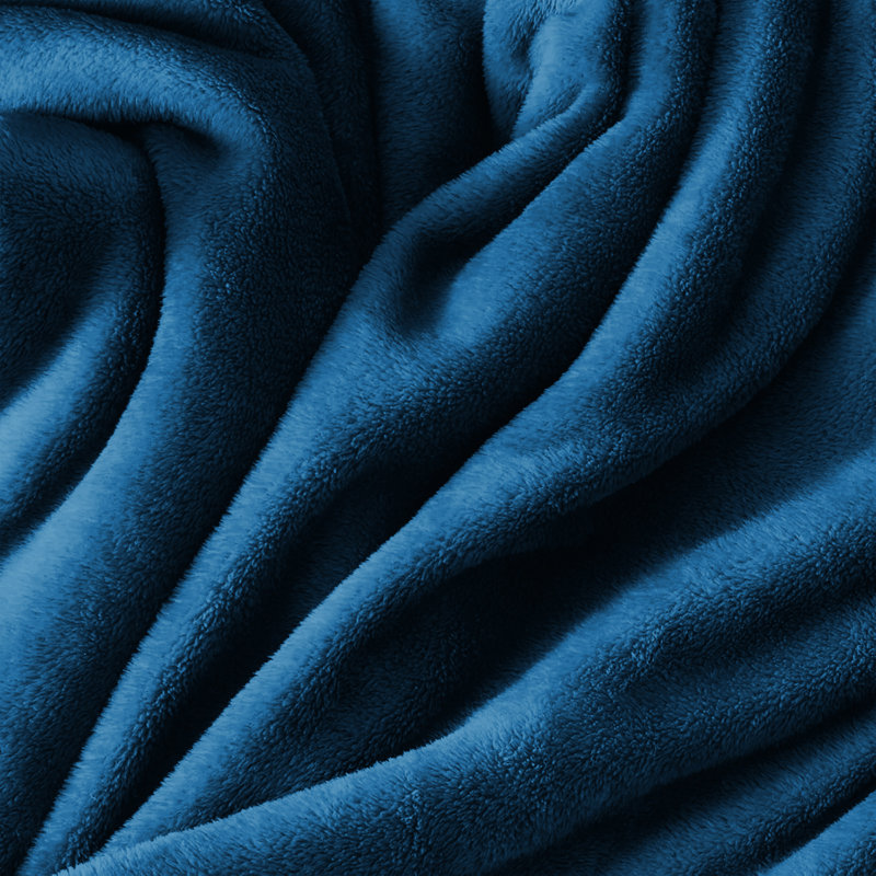 Makilah All seasons Sherpa Fleece Fur Soft Blanket for Bed, Sofa Throw  , 150cm H x 130cm W, Teal