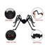 4 pièces 12 pouces décorations d'araignée d'Halloween décorations d'extérieur noir effrayant poilue araignée