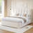 Queen Size Bed Frame Upholstered Platform Bed Frame With Headboard Modern Soft Cloud Bed Frame Queen Size Bed Frame With Rounded Corners, No Box Spring Required, Easy To Assemble,