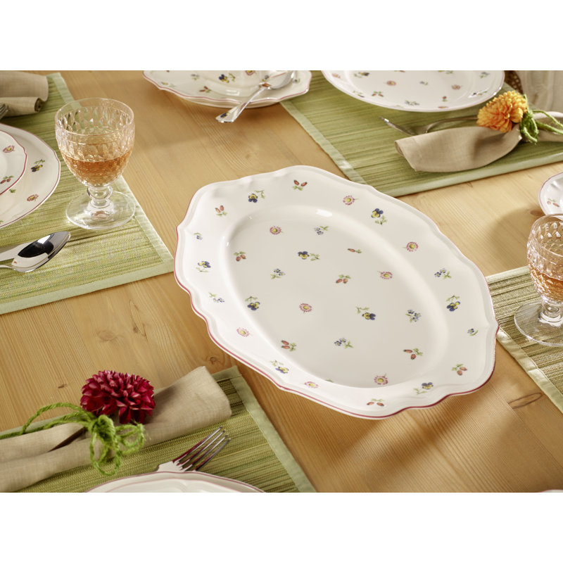 Villeroy & Boch Petite Fleur Platter, 1.6" H x 16.7" W x 11.5" L