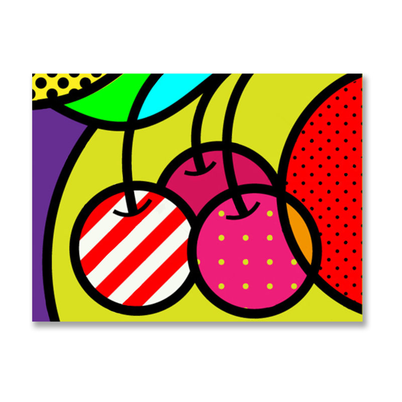 Cerise - impression sans cadre, Plastique / acrylique, H 16 po x l 20 po x P 1,5 po
