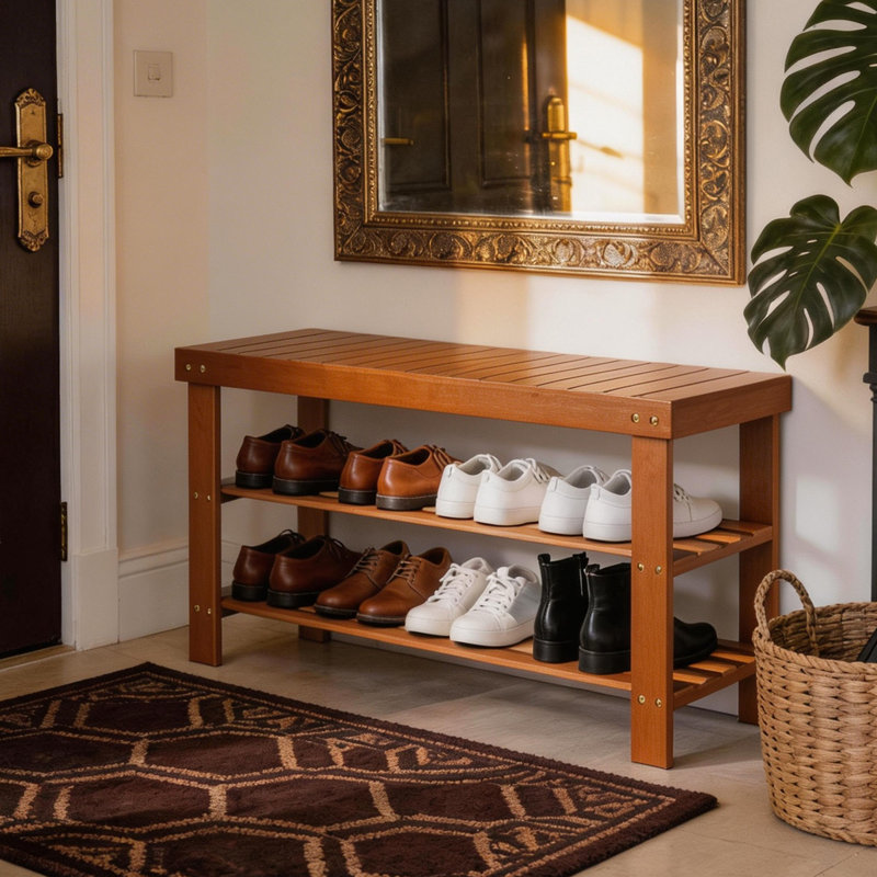 Banc de rangement Babb, Walnut
