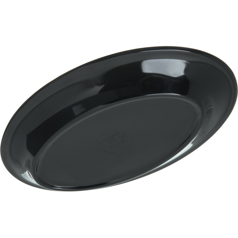 Plateau ovale en mélamine Dallas Ware®, Noir, l 6,25 po x P 9,25 po