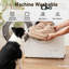 Lit pour animal de compagnie, lit pour chien et chat anti-angoisse, matelas moelleux avec fond antidérapant, tapis pour chien lavable et confortable pour plancher ou cage, brun beige-693811125-693810248