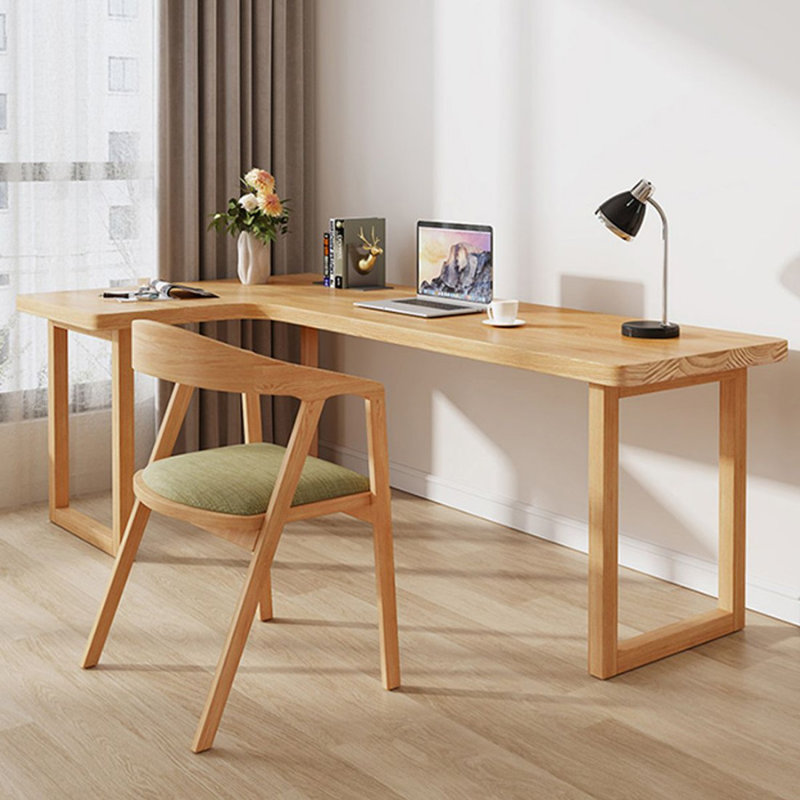 Apprenez les bureaux d'angle en forme de L avec des bureaux d'angle en bois massif, H 29,53 po x l 70,87 po x P 39,37 po