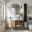 Meuble-lavabo flottant en forme de L 36 po avec lavabo en résine et armoire de rangement multifonctionnelle-134512750