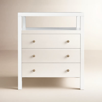 Celine 3-Drawer Acacia Nightstand