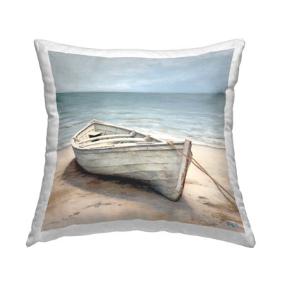 Coussin Neutral Boat on Beach