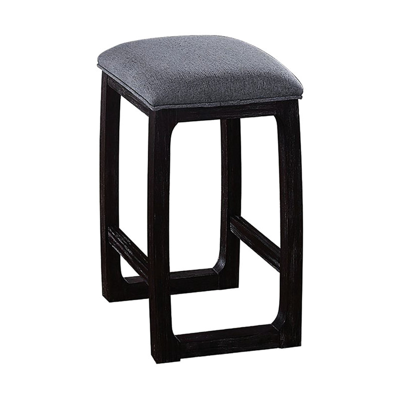 Tabouret de comptoir de style rustique avec siège gris