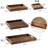 Wooden Serving Trays With Handle - Set Of 7 Rectangular Platters For Entertaining, Breakfast, Coffee Table, Home Decor