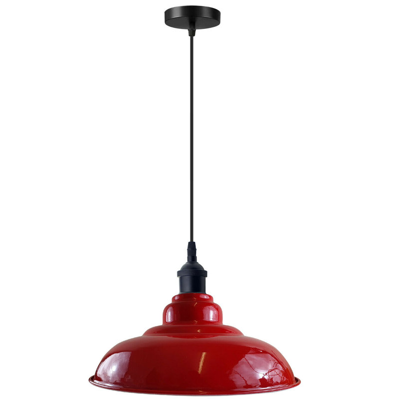 Neshev 1 - Light Black Dome Pendant, Red