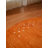 Grisel Hand Knotted Loom Wool Eco-Friendly Area Rugs - Round, Orange Color, Contemporary Modern Design, High Pile Thick Handmade Anti Skid Area Rugs for Living Room, Bed Room-261927134-254706455