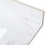 Comptoir de meuble-lavabo pour salle de bain - blanc pierre fritté, lavabo rectangulaire encastré en céramique et attrayant, 3 trous de robinet, armoire convenable, facile à installer, avec dosseret blanc-1048693046