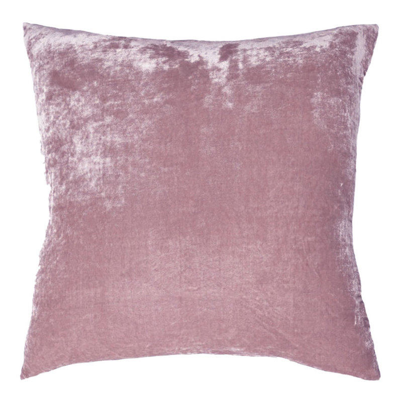 Ensemble / 2 coussins décoratifs en velours de soie, Mauve