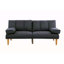 Canapé modulaire 2 pièces en polyfibre noir