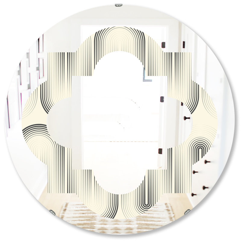 Miroir mural éclectique Quatrefoil, H 31,5 po x l po