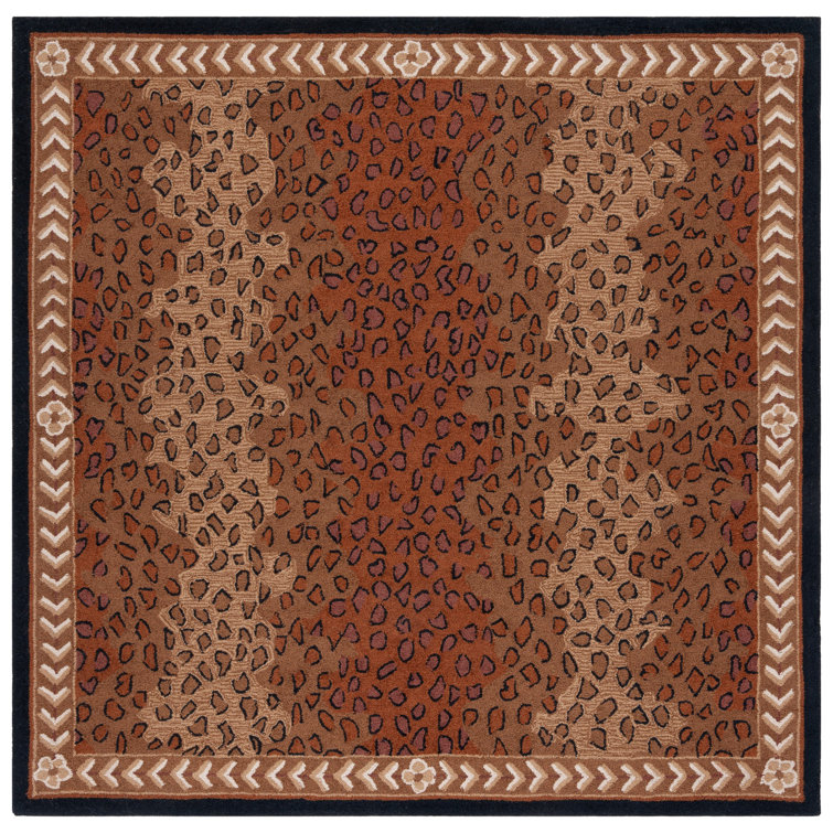 Altman Hand Hooked Wool Animal Print Rug