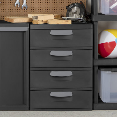 Commode de rangement 4 tiroirs Sterilite