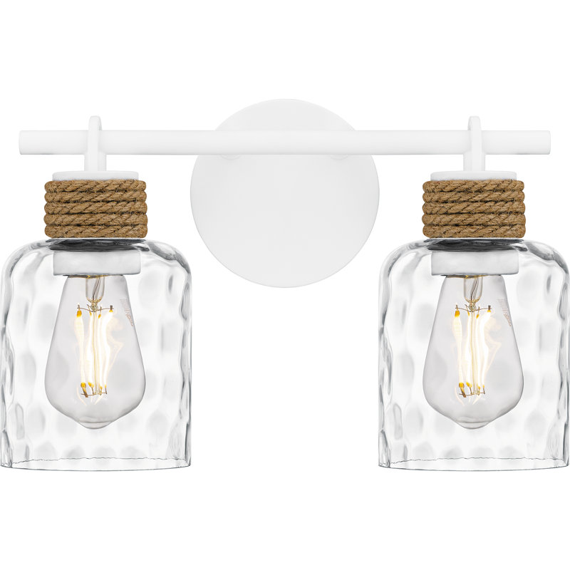 Baltic 2-Light Matte White Bath Light