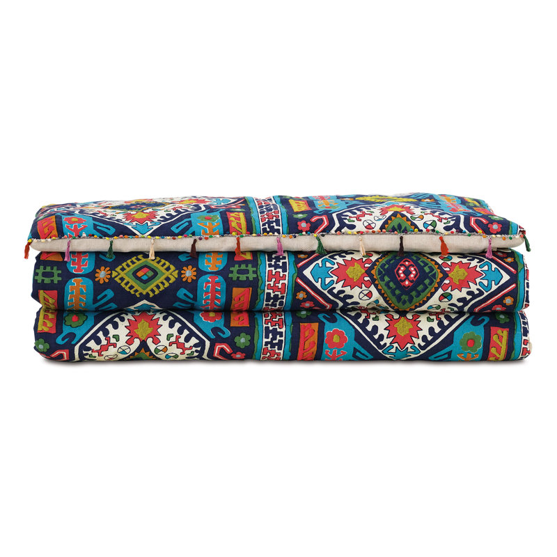 Fairuza Ikat Cotton Bed Runner, Queen