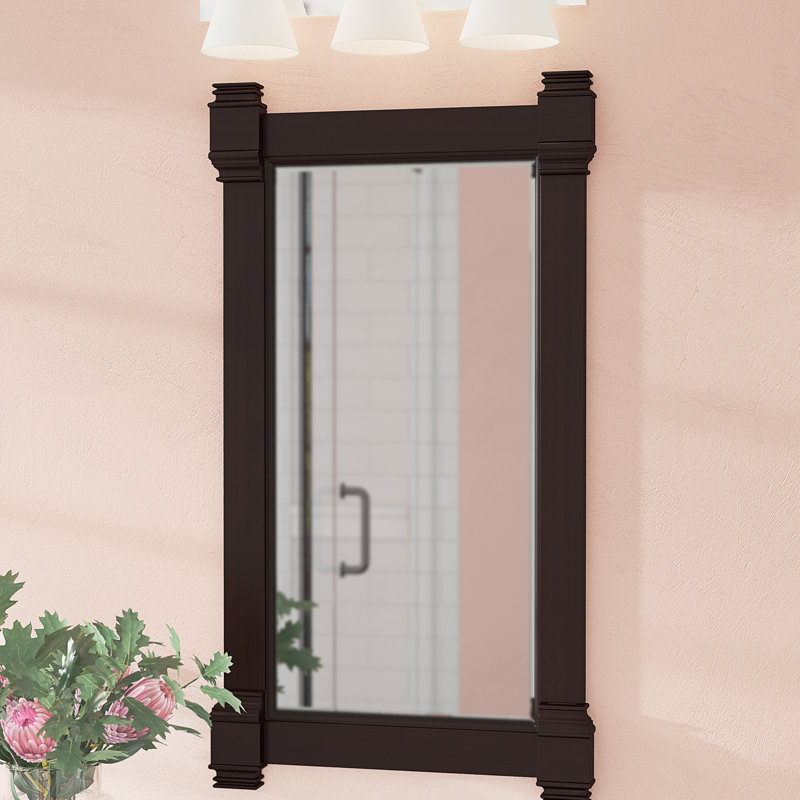 Dussault Flat Wall Mirror, 39.25" x 22", Victory Blue
