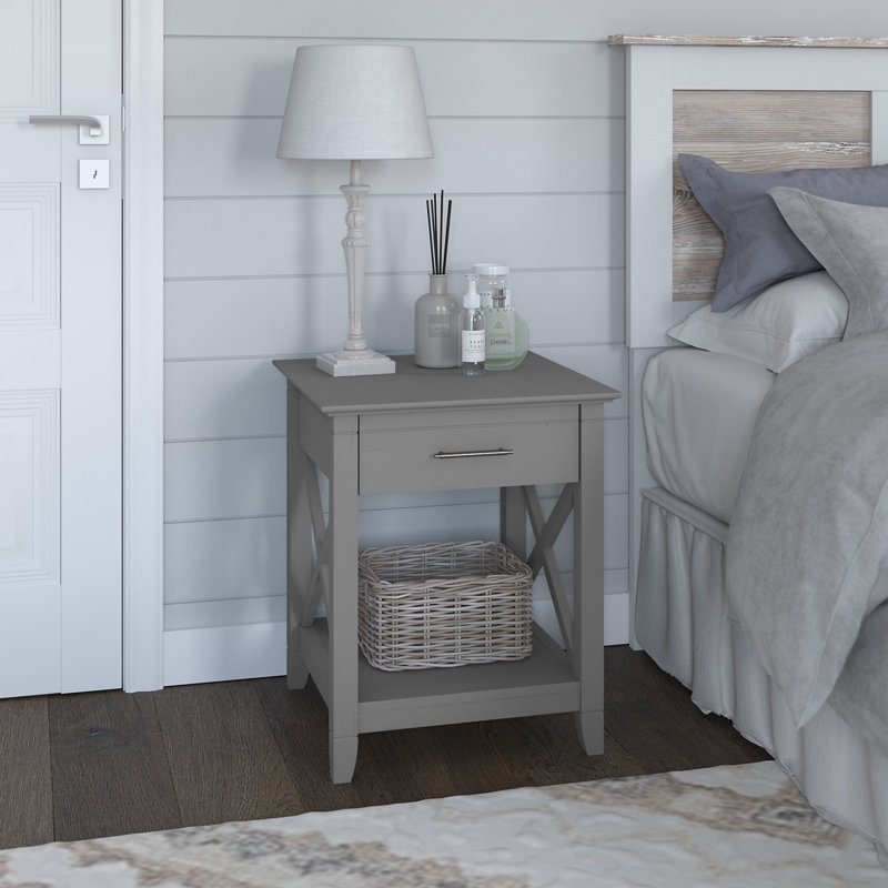 Huckins 1 - Drawer Nightstand, Cape Cod Gray