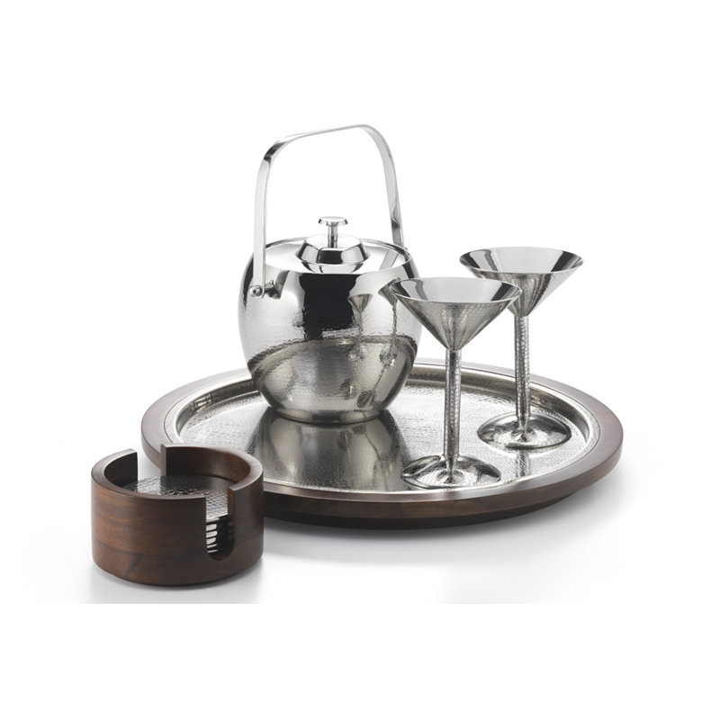 Kenya Round Coaster Set With Holder