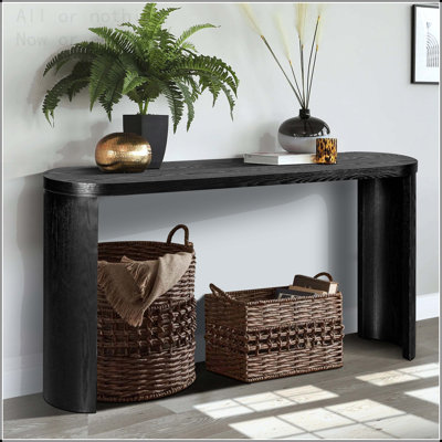 Thick Top Entryway Table with Reversible Curved Legs