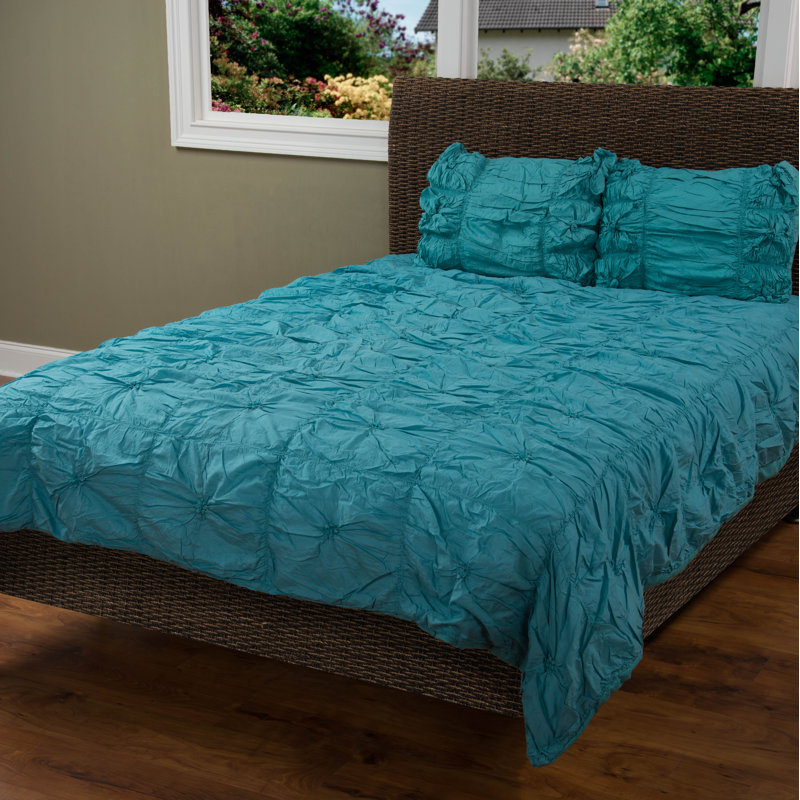 Courtepointe Knots, Grand, Bleu