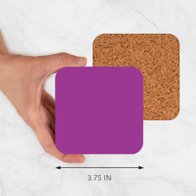 Sous-verre café, Mauve prune