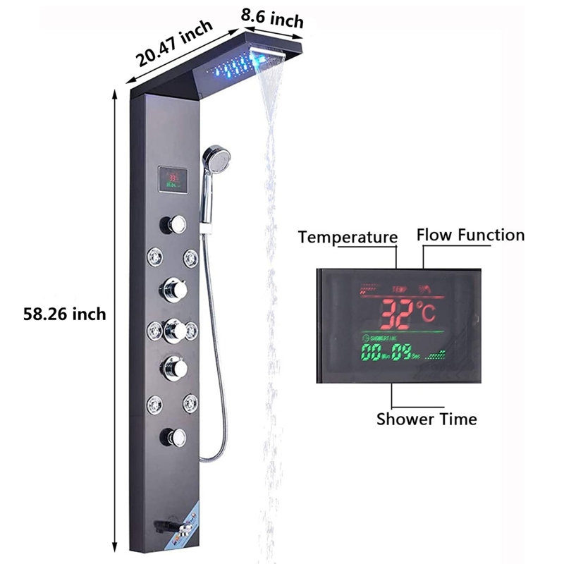 Système de douche complet avec valve brute