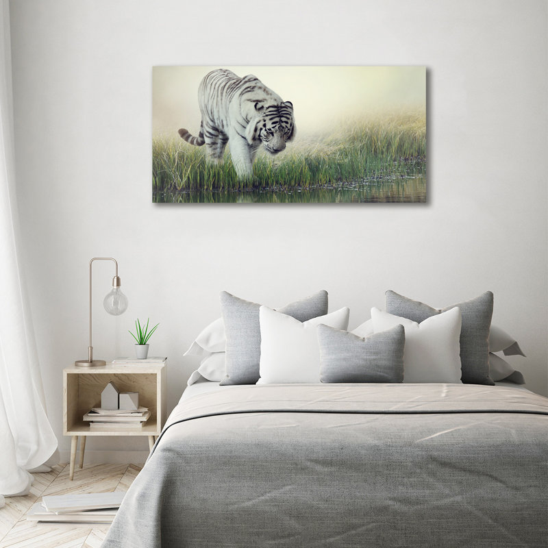 White Tiger - Wrapped Canvas Print, Canvas, 70cm H x 140cm W 