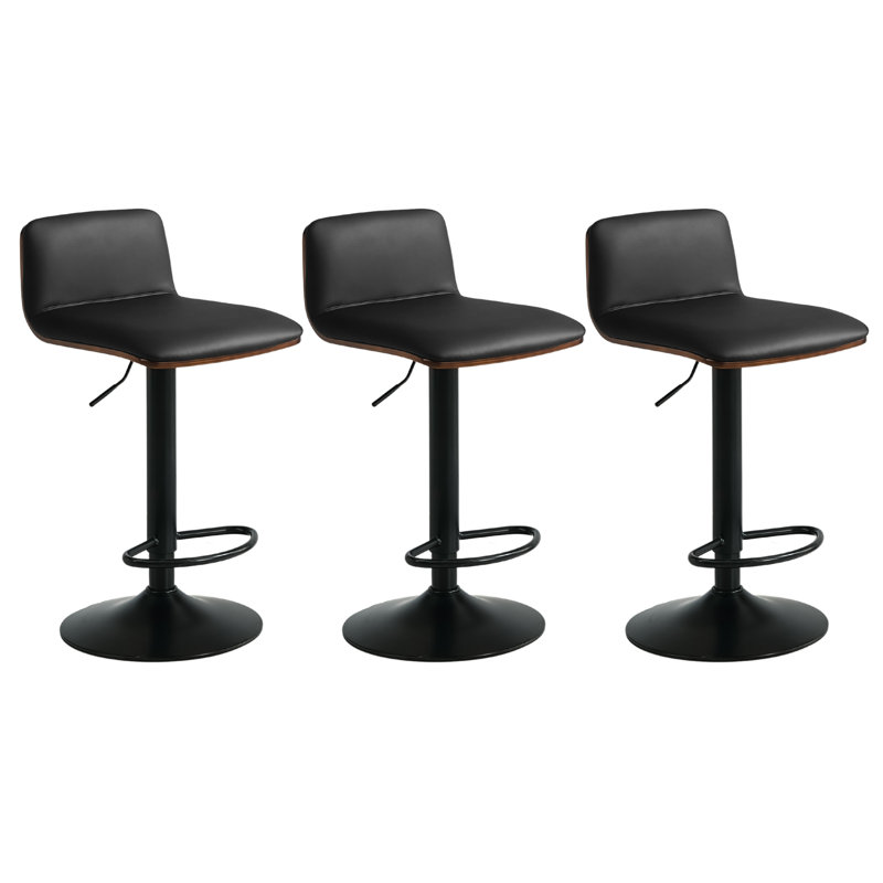 Tabouret de bar pivotant à hauteur réglable Modern, Noir, 3