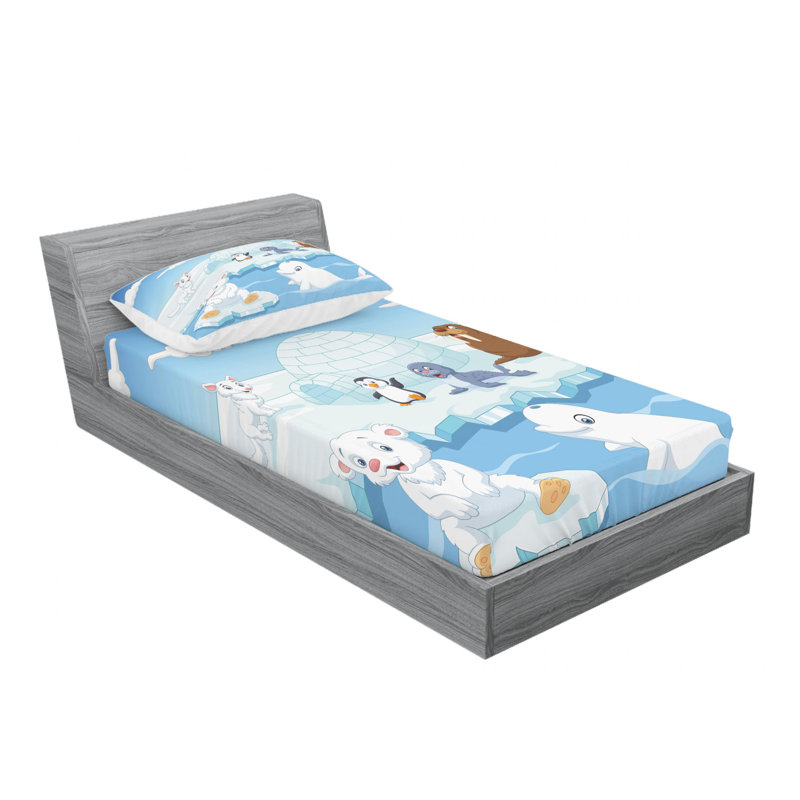 Ensemble de draps polaire, Ensemble de draps pour lit simple TG avec drap-hou