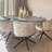 Console Table Oval Metal Base Dining Table