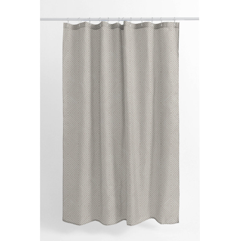 Ikat Spray Ultra-Thin Lightweight Shower Curtain, Taupe