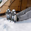 Crampons à glace à 10 griffes pour chaussures, semelles antidérapantes pour bottes (pointures 35 à 39), pointes de sécurité hivernales