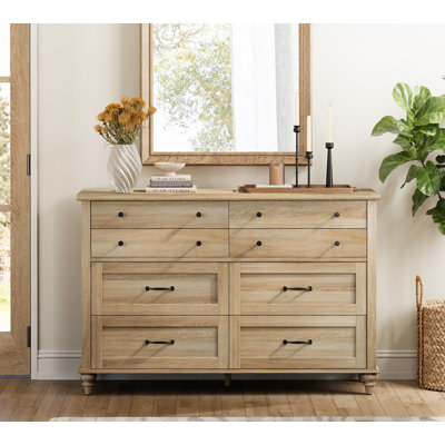 Scarlett Mid Century Dresser With 8 Drawers For Bedroom