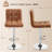 Chandresh Swivel Upholstered Adjustable Height Counter Stool with Metal Frame-124399540