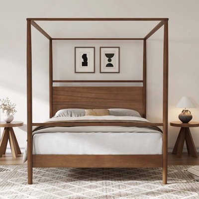 Canopy Bed Frame Four Posters Bed No Box Spring Needed