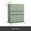 armoire de rangement en bois avec 4 portes et 2 tiroirs-5151664