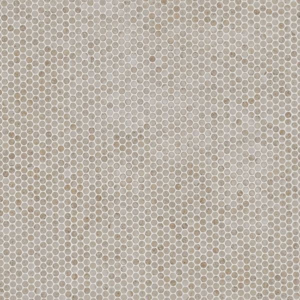 Ackland Calico Round 11 in. x 13 in. Matte Porcelain Mosaic Floor and Wall Tile