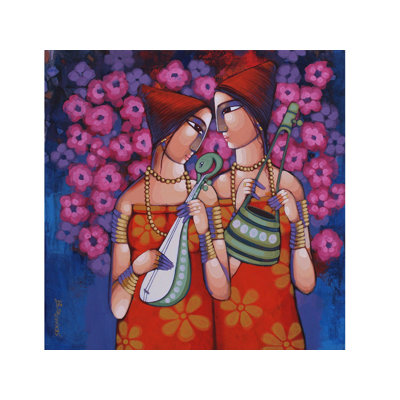 Folk Singers | Acrylic On Canvas | Sekhar Roy | For Wall Décor