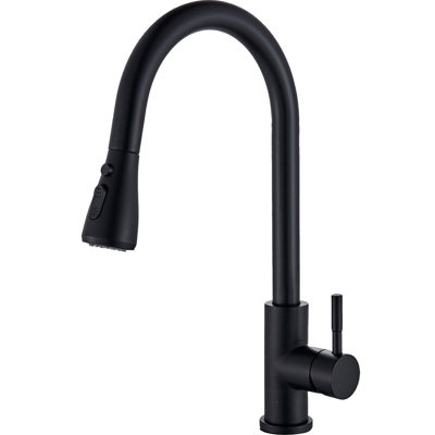 Pull Down Single Handle Kitchen Faucet in Brushed Nickel