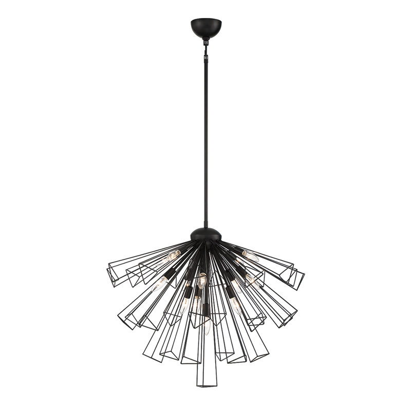 Lustre 13 lumières Dendelio, Noir, noir, noir, noir