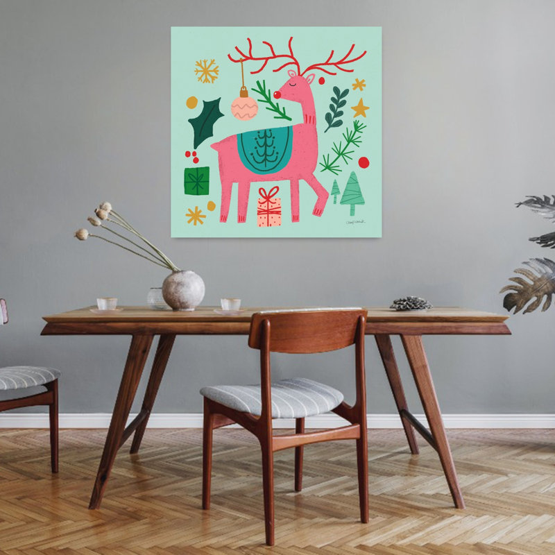Art contemporain contemporain All Is Bright III avec animaux, H 32 po x l 32 po