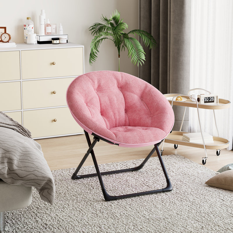 Upholstered Accent Chair, Pink, Black
