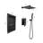 Shower System With Rain Shower Head, Hand Shower Head, Water Control Valve, Shower Bracket, Hose And Niche-126232192
