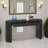 Enchanting Pine Veneer Console Table – Elegant Entryway Statement Piece with Curved Legs & Hidden Storage-18845500