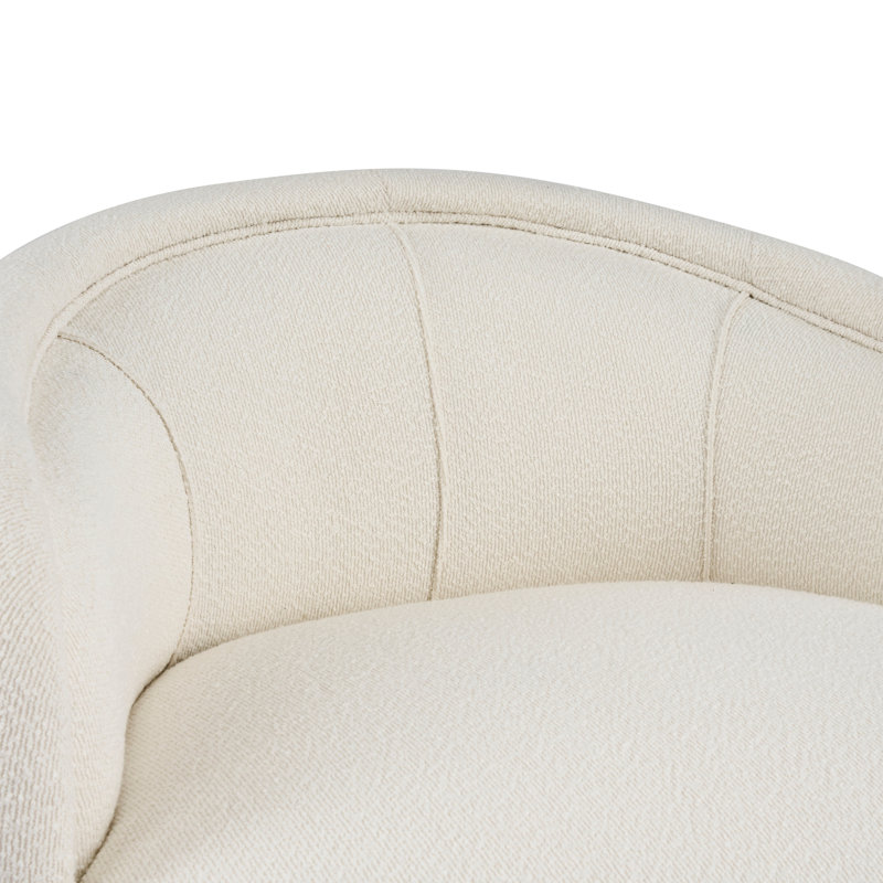 Fauteuil d'appoint incurvé, Crème